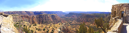 palodurofromtop3 Palo Duro Canyon from the Lodge and Gift Shop just under the rim.