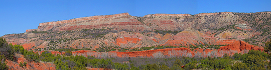 redcliffs The various colors of the sediment layers were beautiful