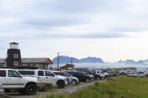 homerspit Kenai Moutains across from Homer Spit