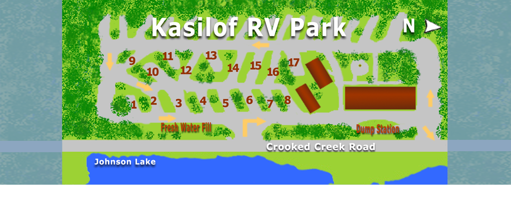 Layout of Kasilof RV Park